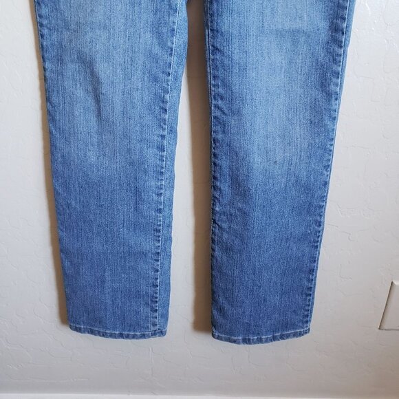 Lee Classic Fit High Rise Mom Jeans Denim Straight Leg Retro 90's Blue Womens 8 - Picture 4 of 8